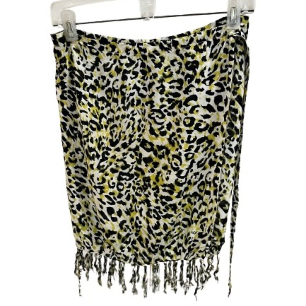 Aloha Leopard Print Sarong Wrap Swim Skirt Cover-up - NWT